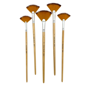 Artist Brushes Pensels�t med Vifteb�rster - 5-Pak