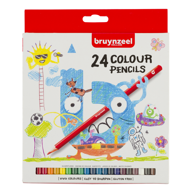 Bruynzeel, Farveblyanter til Brn, 24-pak