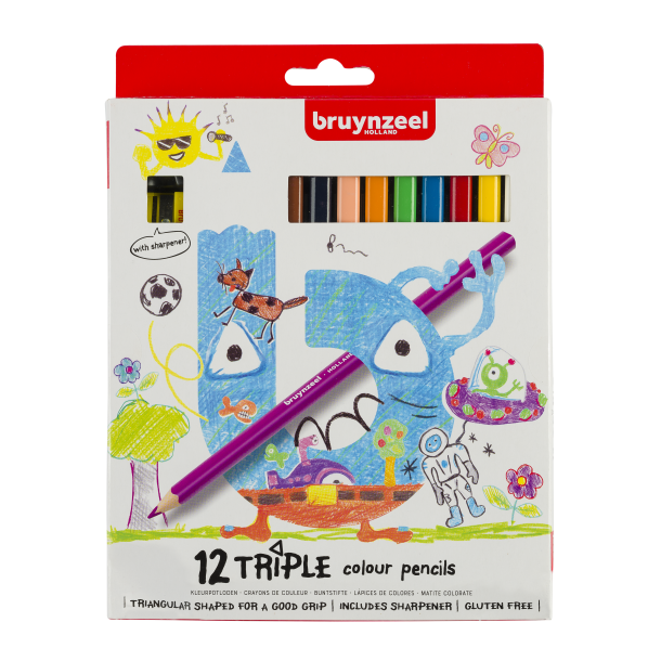 Triple Farveblyanter, 12-pak