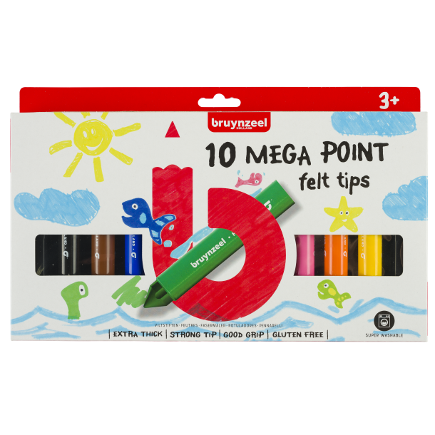 Mega Point Filtspids Tuscher, 10-pak