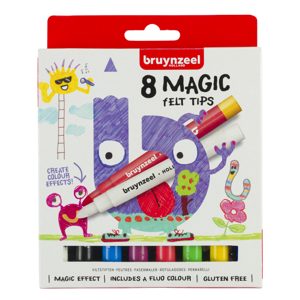 Magisk Filtspids Tuscher, 8-pak