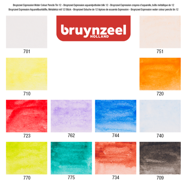 Bruynzeel Expression Akvarelblyanter 12-Pak