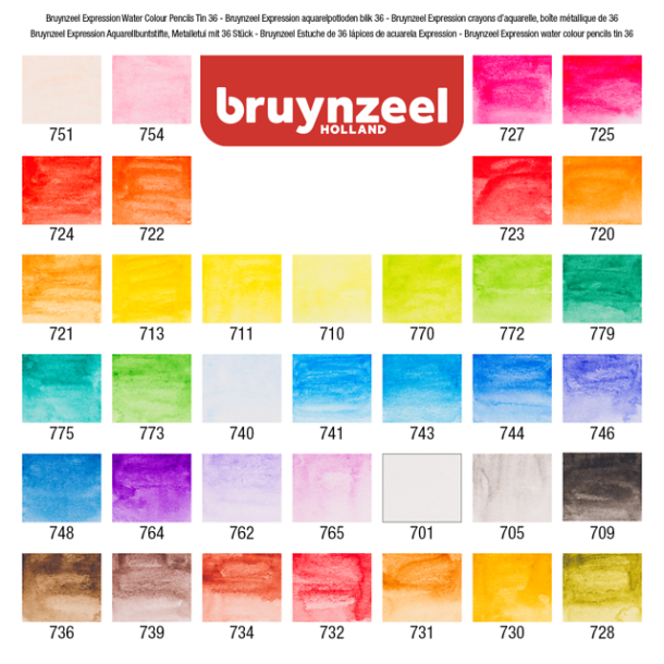Bruynzeel Expression Akvarelblyanter 36-Pak