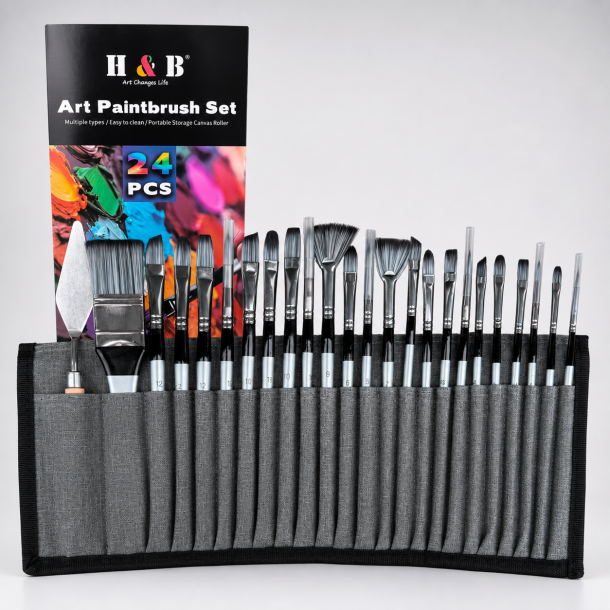 H&B Pensels�t i etui - 24-Pak