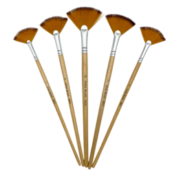 Artist Brushes Pensels�t med Vifteb�rster - 5-Pak