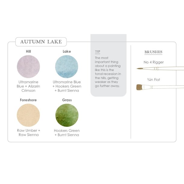Watercolor Mixing Deck: Landscapes