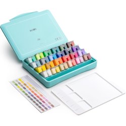HIMI Twin Cup Jelly Gouache - 48 Farver, Green Case