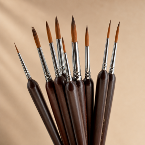 Roholt Studio Kunstnerpensels�t 10-Pak - Runde Detaljepensler