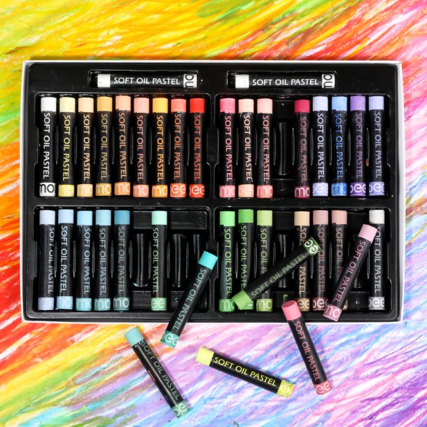 Mobee Blde Oliepasteller, Pastelfarver - 36+2-Pak 