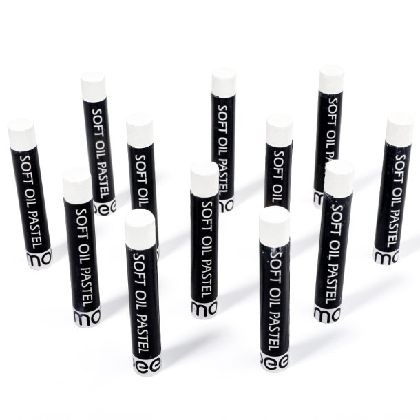 Mobee Hvide Oliepasteller - 12-pak