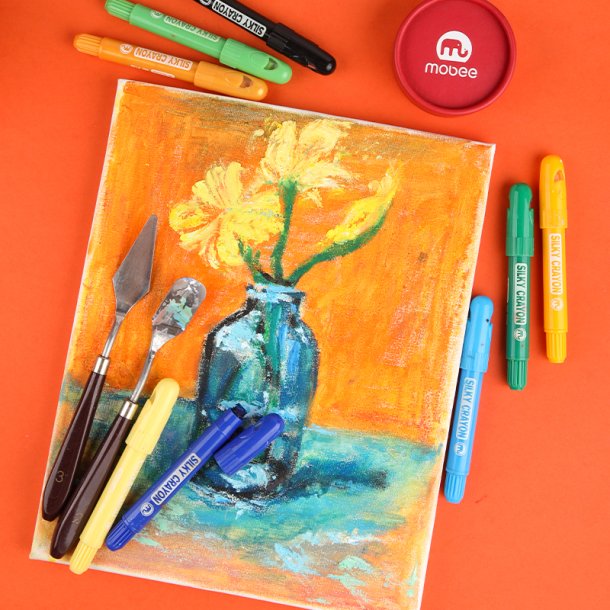 Mobee Silky Crayons - 24-Pak