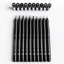 Mobee - Sorte Kalligrafipenne 10-Pak