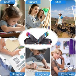 H&B "Mandala" Penalhus m. Farveblyanter - 72-Pak