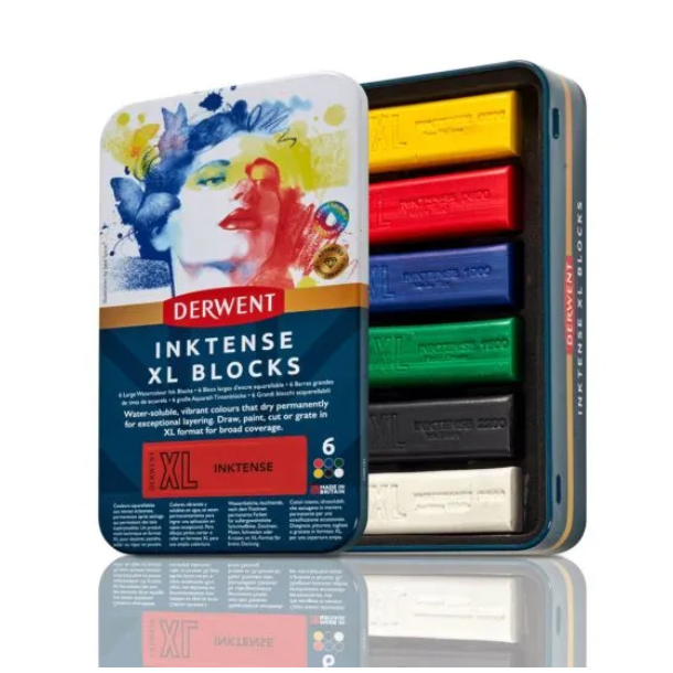 Derwent Inktense XL Blocks, 6-Pak