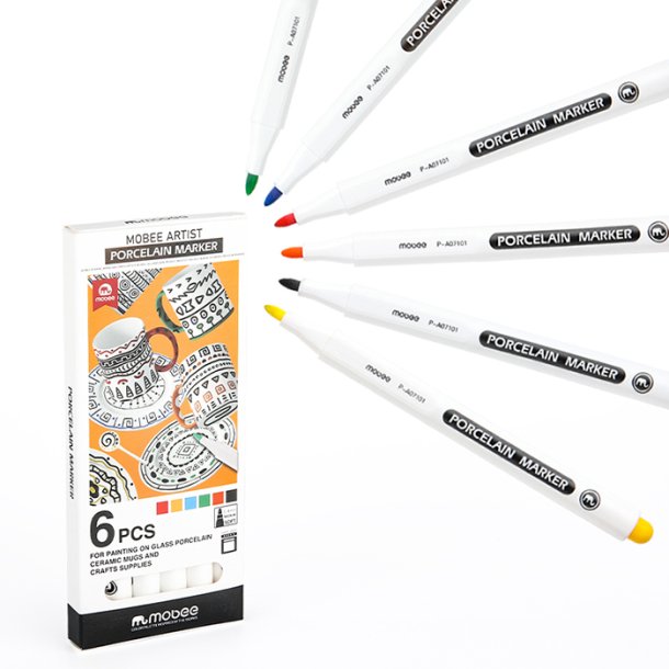 Mobee Glas- &amp; Porcelnstuscher - 6-Pak