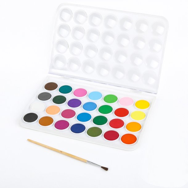 Mobee Akvarelst i Plastikske - 28-Pak