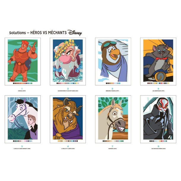 Disney Paint-by-Numbers - Optical Illusion, Heroes vs Villains