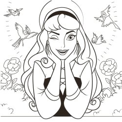 Disney Coloring Book - Portraits (Alice in Wonderland &amp; others)