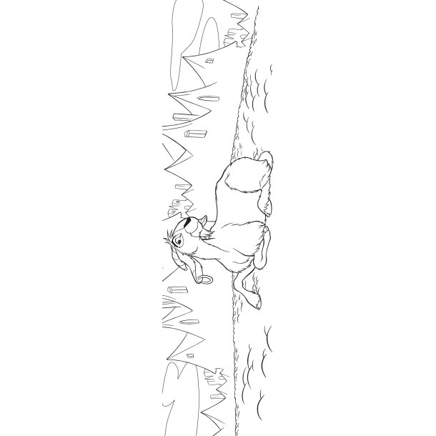 Disney Bookmark - Animals to Color