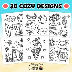 Cozy Summer - Sd og Hyggelig Malebog