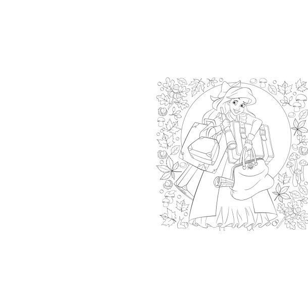 Disney Coloring Book - Princesses Through the Seasons (Pocahontas &amp; others)