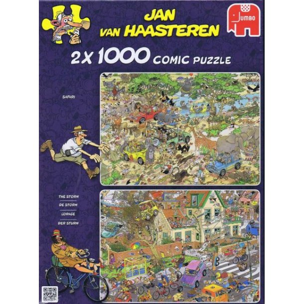 Puslespil af JVH 2i1 "Safari &amp; Storm" 2x1000 Brikker