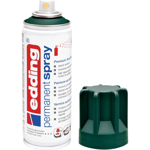 Edding Premium Akrylspray, Mosgr�n mat - 200 ml
