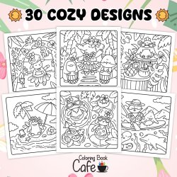 Cozy Island - Sd og Hyggelig Malebog