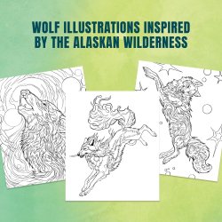 Howl: The Call of the Wolf: A Stress-Relieving Adult Coloring Book