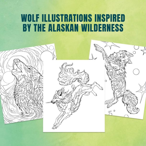 Howl: The Call of the Wolf: A Stress-Relieving Adult Coloring Book