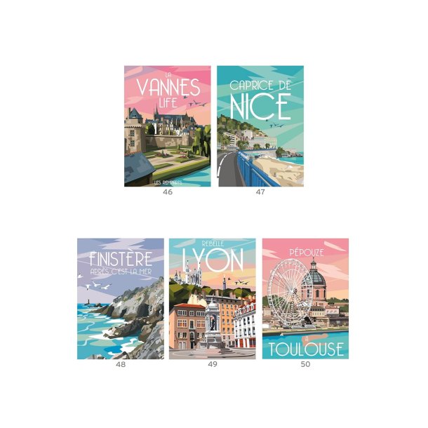 Paint By Numbers - Wonderful Escapades � Sweet France: Color by Numbers and Discover the Picture