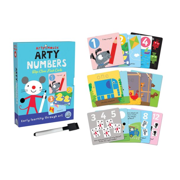 Arty Mouse Arty Numbers Wipe Clean Flash Cards