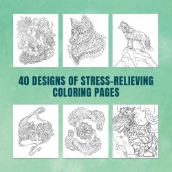 Howl: The Call of the Wolf: A Stress-Relieving Adult Coloring Book
