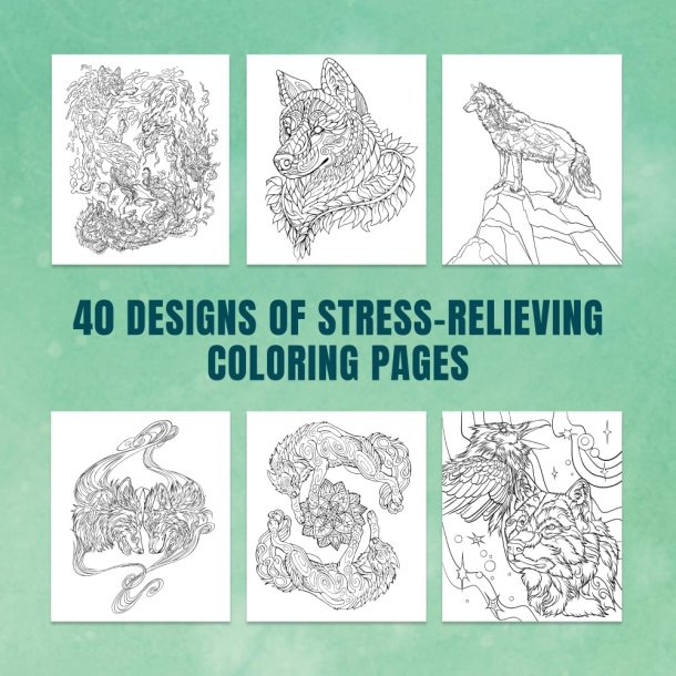 Howl: The Call of the Wolf: A Stress-Relieving Adult Coloring Book