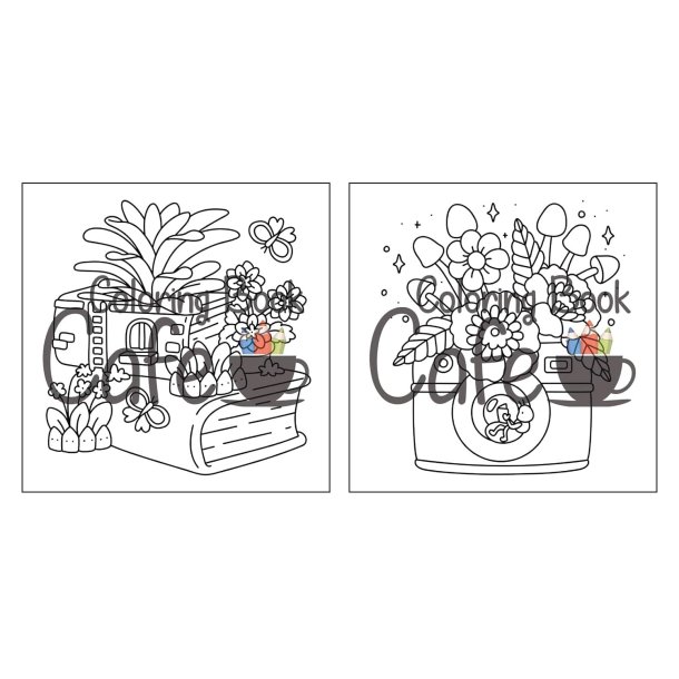 Tiny Gardens - Sd og Hyggelig Malebog