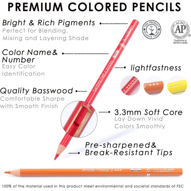 KALOUR Premium farveblyanter - 72-stk.