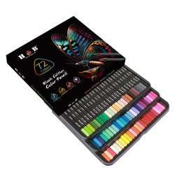 H&B Black Edition Oliebaserede Farveblyanter i Metalske - 72-stk.