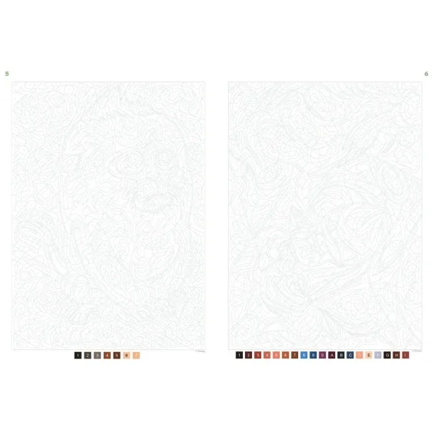  Disney Paint-by-Number - The Best of Animals-  48 stk. Akryltusch Pakke