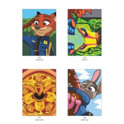  Disney Paint-by-Number - The Best of Animals-  48 stk. Akryltusch Pakke