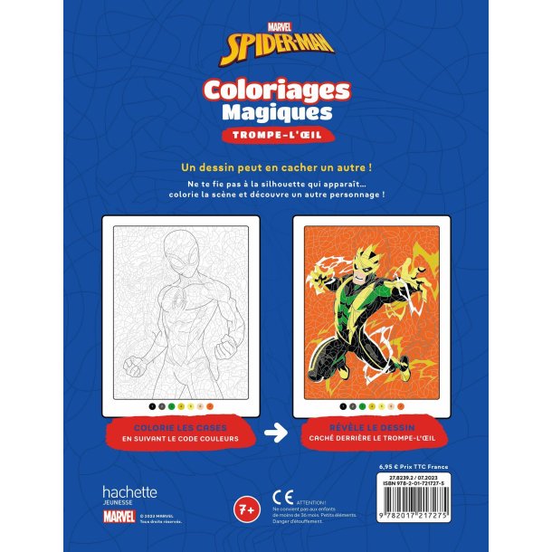 Disney Paint By Numbers, Junior - Spiderman Optical Illusions, Heros vs. Villians - Marvel