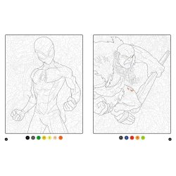 Disney Paint By Numbers, Junior - Spiderman Optical Illusions, Heros vs. Villians - Marvel