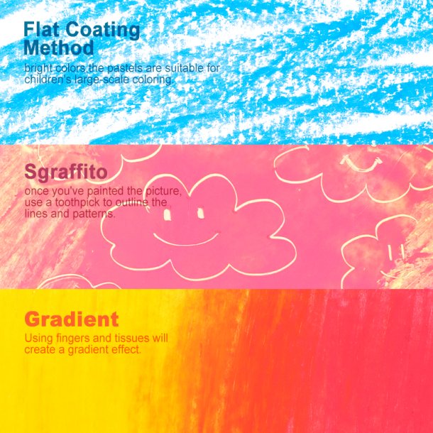 Mobee Farvede Oliepasteller - 36-Pak