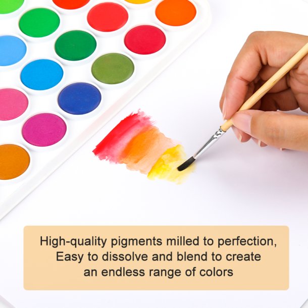 Mobee Akvarelst i Plastikske - 28-Pak