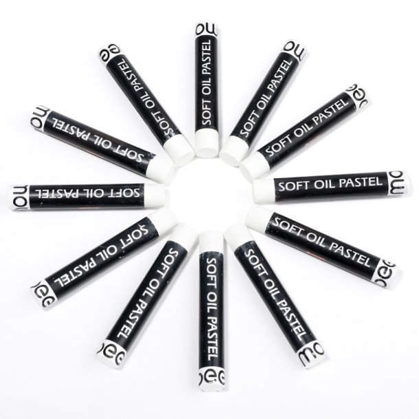 Mobee Hvide Oliepasteller - 12-pak