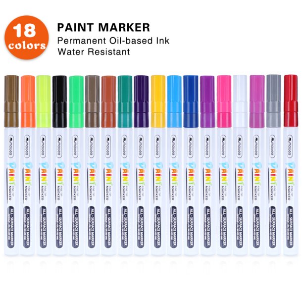 Mobee - Paint Markers Fine Tip 18-Pak