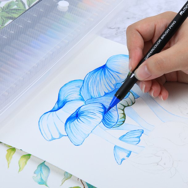 Mobee - 24-Stk Akvarel Brushpen St
