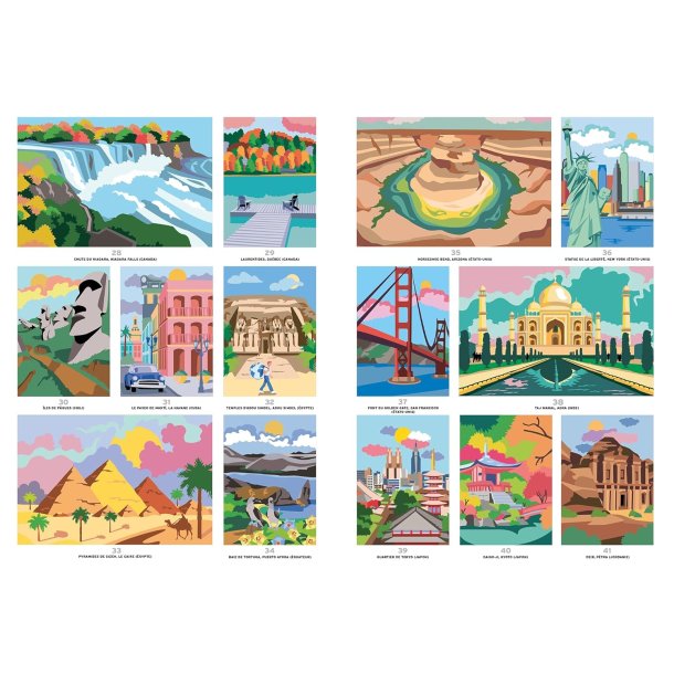 Paint-by-Numbers - Travels Around the World: Color the Numbers and Discover the Image
