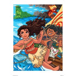 Disney Paint-by-Numbers POSTER/PLAKAT - Vaiana (44,6 � 59,4 cm)