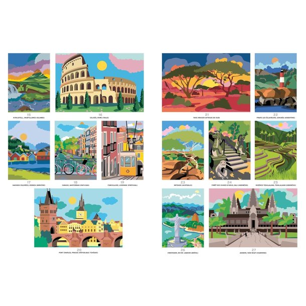 Paint-by-Numbers - Travels Around the World: Color the Numbers and Discover the Image