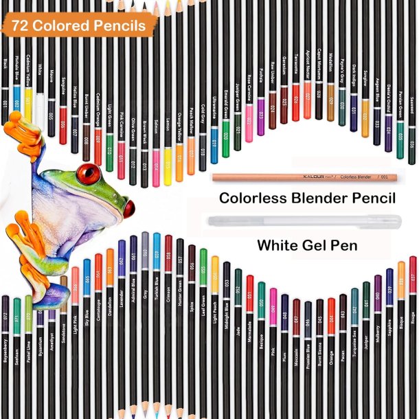 KALOUR Premium farveblyanter Rund - 72-stk.